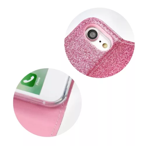 Forcell Shining flitteres fliptok iPhone 11 PRO light pink-5903396022302 4 kép