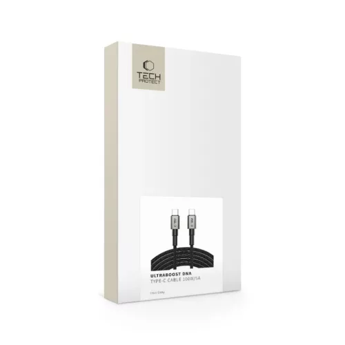 Tech-protect Ultraboost Dna Type-c Kábel Pd100w/5a 300cm Vas Szürke-5906302380848 8 kép