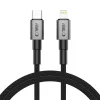 Tech-protect Ultraboost Dna Lightning Kábel Pd27w/3a 100cm Vas Szürke