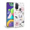 Tech-Protect Floral tok Samsung M21 fehér virág mintával