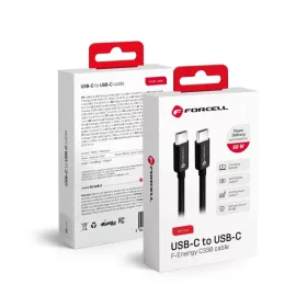 FORCELL F-ENERGY C338 kábel Type C to Type C PD QC4.0 3A 60W 0,25 m f-5903396219627 1 kép