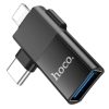 HOCO adapter OTG Type C (férfi) / Lightning (férfi) USB A (női) 2 a-6942007602303 7 kép