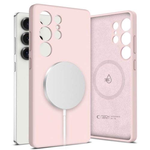Tech-protect Liquid Silicone Magsafe Galaxy S25 Ultra Pink Pearl Tok-5906302322466 4 kép