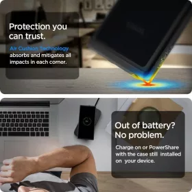Spigen hybrid tok Samsung Note 20 matt fekete színben-8809710754126 1 kép