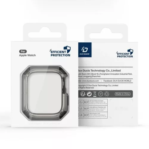 DUX DUCIS tok TAMO Apple Watch 10 46 mm átlátszó fekete tok-6971824160123 6 kép