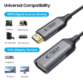 Tech-protect Ultraboost Adapter Hdmi To Vga Full Hd 60hz Fekete-5906302321827 2 kép