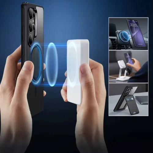 Esr Classic Hybrid Halolock Magsafe Galaxy S25 Ultra Clear/fekete tok-4894240253328 4 kép