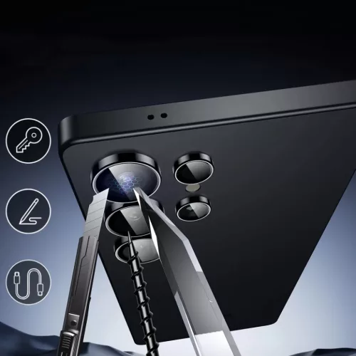 Samsung Galaxy S25 Ultra ESR Armorite kameravédő fekete üvegfólia-4894240252482 5 kép
