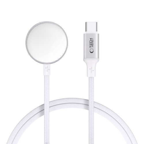 Tech-Protect Mc02 Ultraboost Mágneses Töltő Type-C Kábel 100cm Apple Watch Fehér