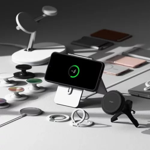 Ringke Silicone Magnetic Magsafe Galaxy S25+ Plus fekete tok-8800274968783 7 kép