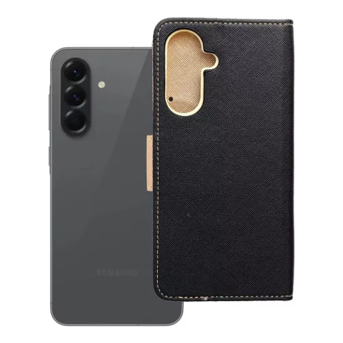  Samsung Galaxy A56 fekete / arany FANCY fliptok-5903396362064 9 kép