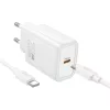 HOCO fali töltő Type C + Type C - Lightning kábel PD QC 20W N60 fehér