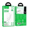 HOCO fali töltő Type C PD QC 20W N60 fehér-6942007648622 4 kép