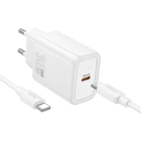   HOCO fali töltő Type C + kábel Type C - Type C PD QC 30W N62 fehér