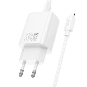 HOCO fali töltő Type C + Type C - Lightning kábel PD QC 30W N62 feh-6942007648769 2 kép