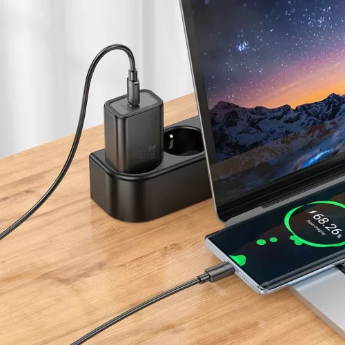 HOCO hálózati USB-C PD QC 30W N62 fekete-6942007648738 4 kép