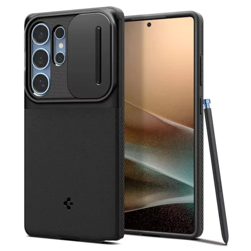  Galaxy S25 Ultra Fekete Spigen Optik Armor tok-8809971238007 2 kép