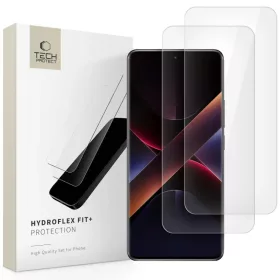  Tech-protect Hydroflex Fit+ 2 db-os kijelzővédő fólia Xiaomi Redmi Note 14 Pro 5G / 14 Pro+ Plus 5G / Poco X7 5G Átlátszó