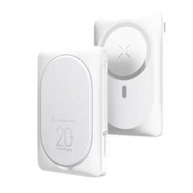   FORCELL F-ENERGY F10K2 Mágneses állványos külső akkumulátor MagSafe kompatibilis PD QC3.0 5A 20W 10 000 mAh fehér