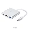 HOCO HB14 Type-C adapter (Type-C - USB3.0+HDMI+PD) ezüst-6931474725790 2 kép