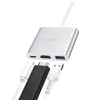 HOCO HB14 Type-C adapter (Type-C - USB3.0+HDMI+PD) ezüst-6931474725790 3 kép