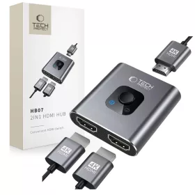 Tech-protect Hb07 Hub Adapter 2in1 Hdmi 4k 60hz Űrszürke-5906302360949 1 kép