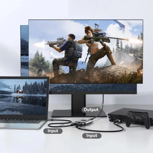 Tech-protect Hb07 Hub Adapter 2in1 Hdmi 4k 60hz Űrszürke-5906302360949 6 kép