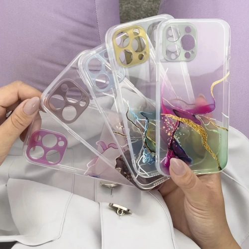 Marble Mint Márvány iPhone 12 Pro Max tok-9145576251515 6 kép