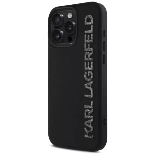  iPhone 16 Fekete KARL LAGERFELD tok 3D Gumírozott Hosszúkás Csill�-3666339357009 2 kép