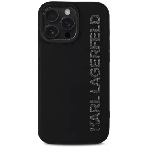  iPhone 16 Fekete KARL LAGERFELD tok 3D Gumírozott Hosszúkás Csill�-3666339357009 3 kép
