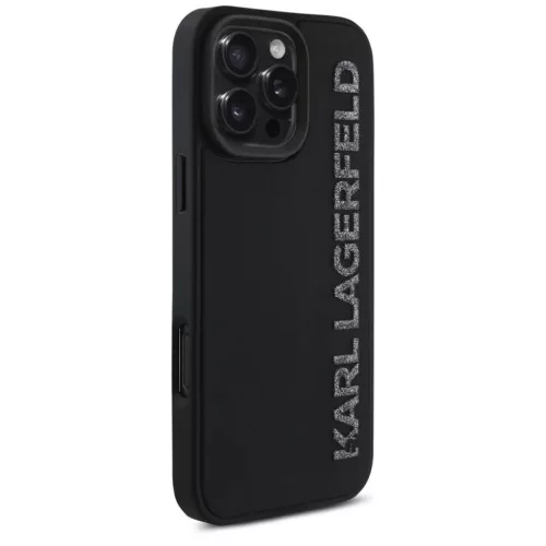  iPhone 16 Fekete KARL LAGERFELD tok 3D Gumírozott Hosszúkás Csill�-3666339357009 4 kép