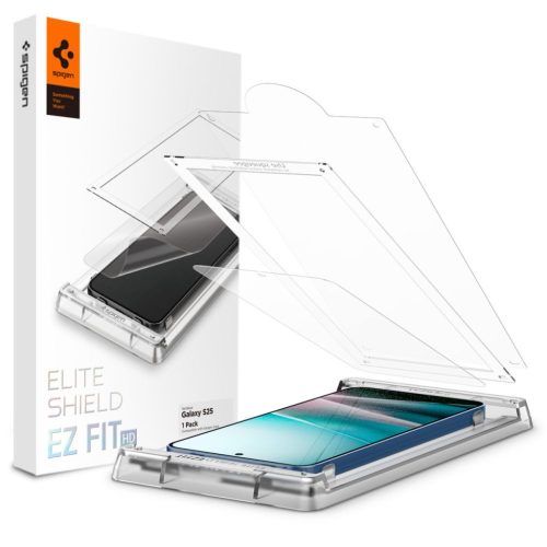 Samsung Galaxy S25 Spigen Elite Shield Ez Fit HD átlátszó üvegfólia