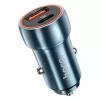 HOCO autós töltő USB A + Type C PD QC3.0 3A 20W Z46A zafírkék