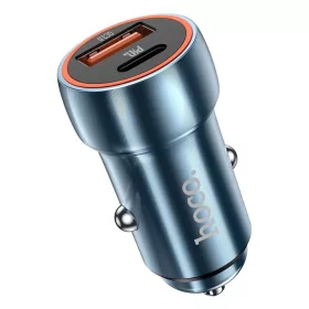  HOCO autós töltő USB A + Type C PD QC3.0 3A 20W Z46A zafírkék