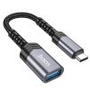 HOCO átalakító OTG Type C (hím) - USB A (női) 3.04A UA24 fekete-6942007608848 1 kép