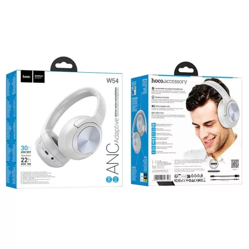 HOCO vezeték nélküli fejhallgatók Bluetooth ANC W54 szürke-6942007628396 3 kép