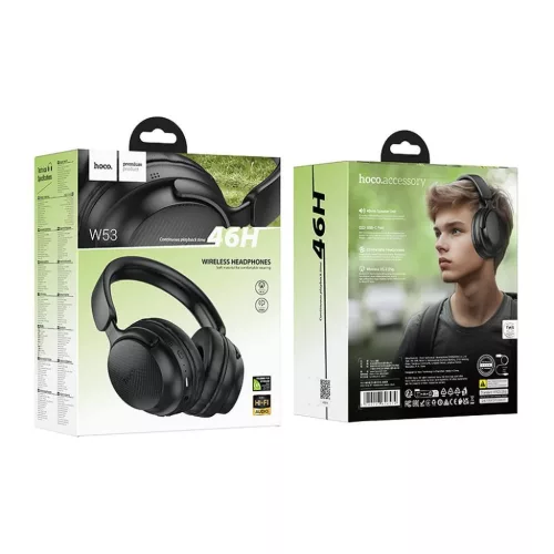 HOCO vezeték nélküli fejhallgató bluetooth W53 klasszikus fekete-6942007646574 5 kép