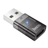HOCO adapter USB A (férfi) - Typ C (női) UA36C átlátszó fekete-6942007647212 3 kép