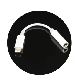 Adapter AUX Lightning (férfi) - Jack 3,5 mm (női) BOX fehér-5901737421302 2 kép
