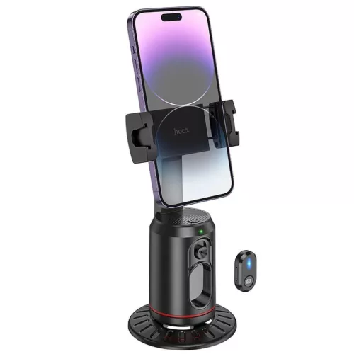 HOCO mobiltelefon tartó 360 fokos automatikus arckövetéssel K23 fek-6942007631273 2 kép