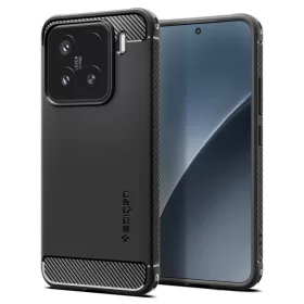  Xiaomi 15 Matt Fekete Spigen Rugged Armor tok (ACS08859)