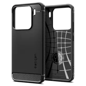  Xiaomi 15 Matt Fekete Spigen Rugged Armor tok (ACS08859)-8809971236829 2 kép