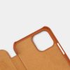 iPhone 12 Pro MAX Nillkin Qin bőr fliptok barna-6902048201675 5 kép