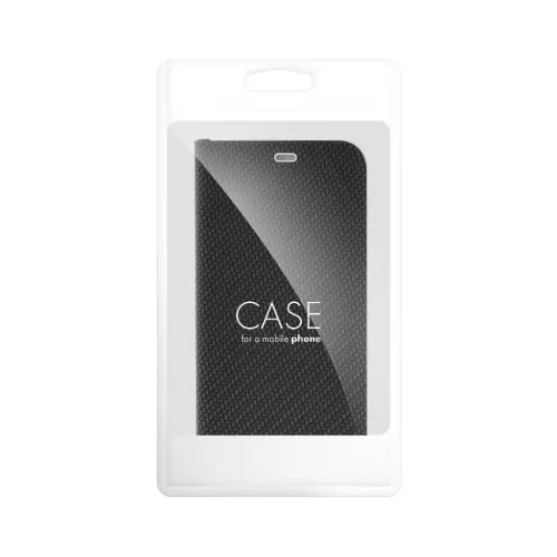 LUNA Carbon fliptok Samsung Galaxy A7 (2018) fekete tok-5903396009525 9 kép