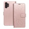 MEZZO fliptok Samsung Galaxy A13 4G mandala rózsa arany tok