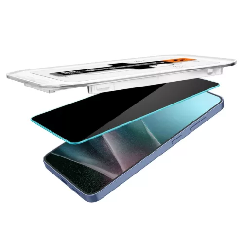 Spigen Glas.tr „Ez Fit” Hd 2-pack Galaxy S24 / S25 Privacy üvegf�-8800283301335 6 kép