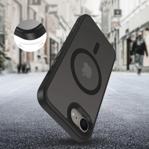 iPhone 16e Tech-protect Magmat Magsafe Matt Fekete tok-5906302360260 4 kép