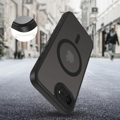 iPhone 16e Tech-protect Magcam Magsafe Matt Fekete tok-5906302360390 5 kép