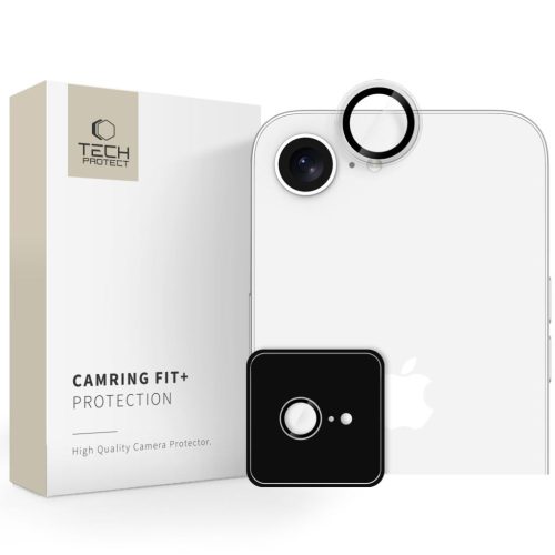 iPhone 16e Tech-protect Camring Fit+ átlátszó üvegfólia kamerára-5906302360154 4 kép