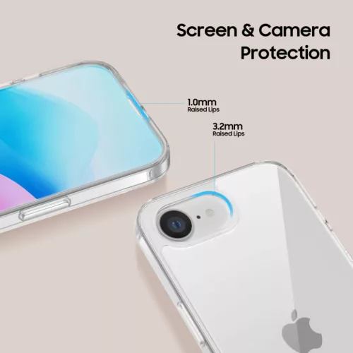 iPhone 16e Tech-protect Flexair Hybrid átlátszó tok-5906302360185 4 kép